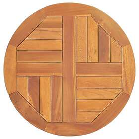 vidaXL Bordsskiva i massiv teak rund 2.5 cm 50 316154