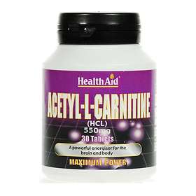 HealthAid Acetyl-l-carnitine 550mg 30 Tabletter