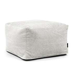 SLOWDOWN Softbox wave manchester sittpuff & fotpall (Färg: Snow)