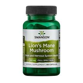 Swanson Lion’s Mane Mushroom 500mg 60 Kapsler
