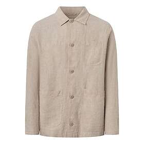 Knowledge Cotton Linen Overshirt Herr