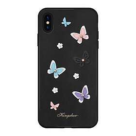 Kingxbar Butterfly Case (iPhone Xs) Vinröd
