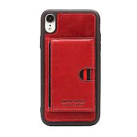 Pierre Cardin Leather Stand Cover (iPhone Xr) Röd