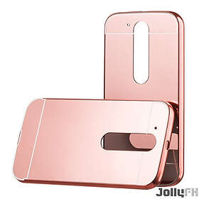 JollyFX Metal Mirror Bumper Väska till Motorola Moto G4 Rosa