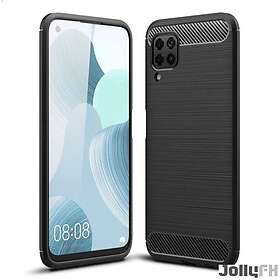 JollyFX Carbon Case Flexible Cover TPU Case for Huawei P40 Lite Nova 7i Nova 6 SE Svart