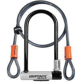Kryptonite Kryptolok Std Serie 2 U-lock With Flex Padlock Cable Svart 10.2 x 22.