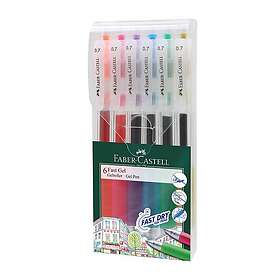 Fast Gelpenna Gel 0.7 Etui med 6 färger Faber-Castell