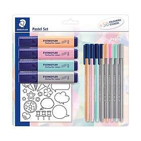 Staedtler Skrivset Pastell Pennor Överstrykningspennor Stickers