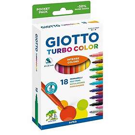 Giotto Vattenbaserade Tuschpennor 18-pack Turbo