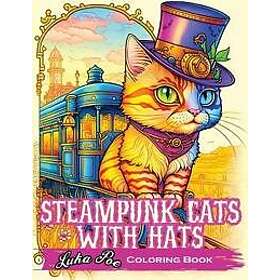 Coloring Book Steampunk Cats With Hats