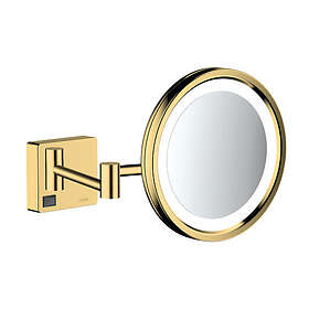 Hansgrohe AddStoris smink-/rakspegel, LED-belysning, polerad guld-optik