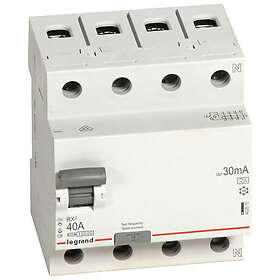 Legrand RCD RX3 HPFI 40A 30mA, 4P, 4M, 10kA, typ A