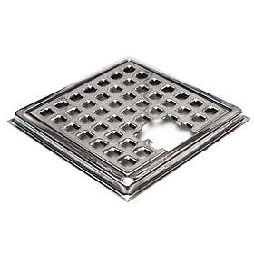 RAM Gulvafløb 136 mm 4-kantet rist med udskæring