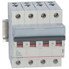 Legrand Automatsäkring TX3 C 32A 4P, 4M, 6/6kA, Från 341 kr