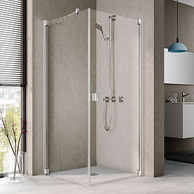 Kermi Raya TOL duschvägg, 80x200 cm, till kombination med duschdörr 1KR, klargla