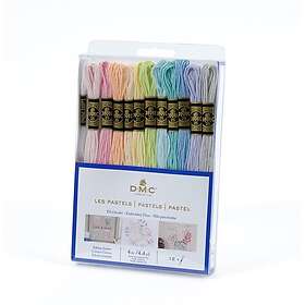 DMC Mouliné Broderigarn Paket Pastels 12 Färger