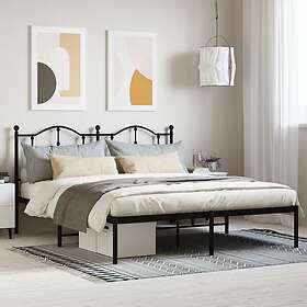 vidaXL Bed Frame med huvudgavel metall svart 160x200 cm 353442