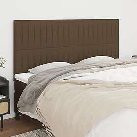 vidaXL Sengegavl 4 st mörkbrun 80x5x78/88 cm tyg 3116579