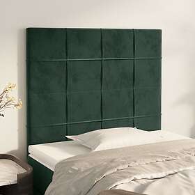 vidaXL Huvudgavlar 2 st mörkgrön 90x5x78/88 cm sammet 3116371