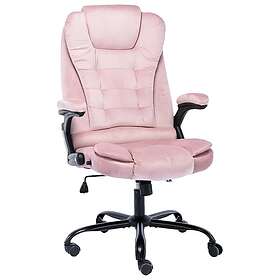 vidaXL Chaise de bureau rosa sammet 20571