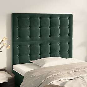 vidaXL Huvudgavlar 2 st mörkgrön 80x5x78/88 cm sammet 3116799
