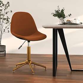 vidaXL Kontorstol snurrbar brun sammet 3086147