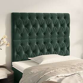 vidaXL Huvudgavlar 2 st mörkgrön 90x7x78/88 cm sammet 3116707