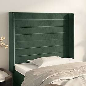 vidaXL Sänggavel med kanter mörkgrön 83x16x118/128 cm sammet 3119753