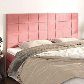 vidaXL Huvudgavlar 4 st rosa 80x5x78/88 cm sammet 3116391