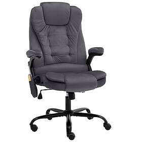 vidaXL Massagefåtölj mörkgrå sammet 20572