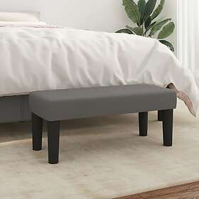 vidaXL Bänk grå 70x30x30 cm konstläder 346636