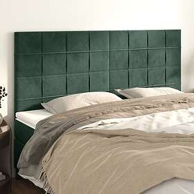 vidaXL Huvudgavlar 4 st mörkgrön 90x5x78/88 cm sammet 3116395