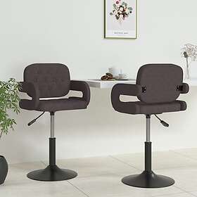 vidaXL Snurrbara matstolar 2 st taupe tyg 335606