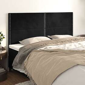 vidaXL Huvudgavlar 4 st svart 90x5x78/88 cm sammet 3116254