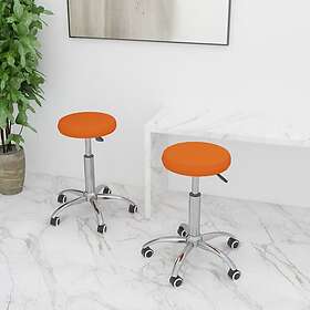 vidaXL Matstolar 2 st orange konstläder 333168