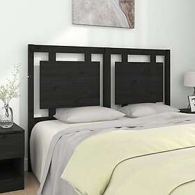 vidaXL Sänggavel svart 140,5x4x100 cm massiv furu 817939