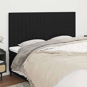 vidaXL Huvudgavlar 4 st svart 100 x 5 78/88 cm tyg 3116594