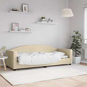 vidaXL Dagbädd gräddvit 80x200 cm tyg 354110