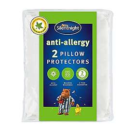 Silentnight Anti-Allergy Pillow Protectors – Pack of 2 Quilted Pillow Protectors with Anti-Allergy and Anti-Bacterial Fibres to Prevent Alle