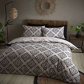 Catherine Lansfield Bedding Aztec Geo Double Duvet Cover Set with Pillowcase Nat