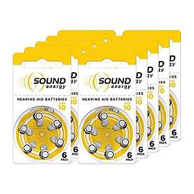 Sound Hearing Energy Aid Batteries, Size 10, Pack of 60