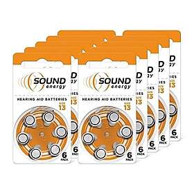 Sound Hearing Energy Aid Batteries, Size 13, Pack of 60