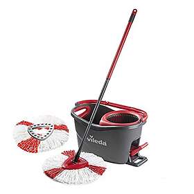 Vileda Turbo Microfibre Mop and Bucket Set with Extra 2-in-1 Head Replacement