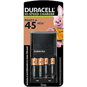 Duracell 45 minutes Battery Charger with 2 AA and 2 AAA