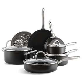 GreenPan Lima Midnight Hard Anodized 11-Piece Cookware Pots and Pans Set