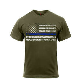 Rothco T-shirt Thin Blue Line-Flag