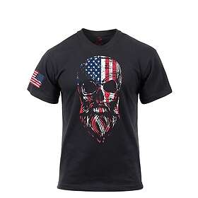 Rothco US Flag Bearded Skull T-Shirt