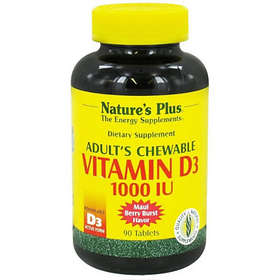 Nature's Plus Adult's Chewable Vitamin D3 1000IU 90 Tablets