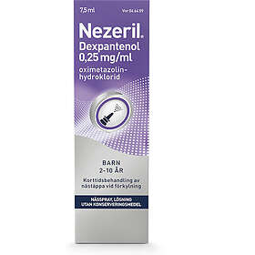 Nezeril Dexpantenol 0,25mg/ml Nässpray 7,5ml
