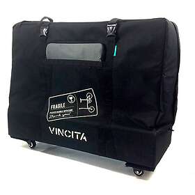 Vincita B132td 20´´ Folding Bike Travel Bag With 4 Wheels Svart